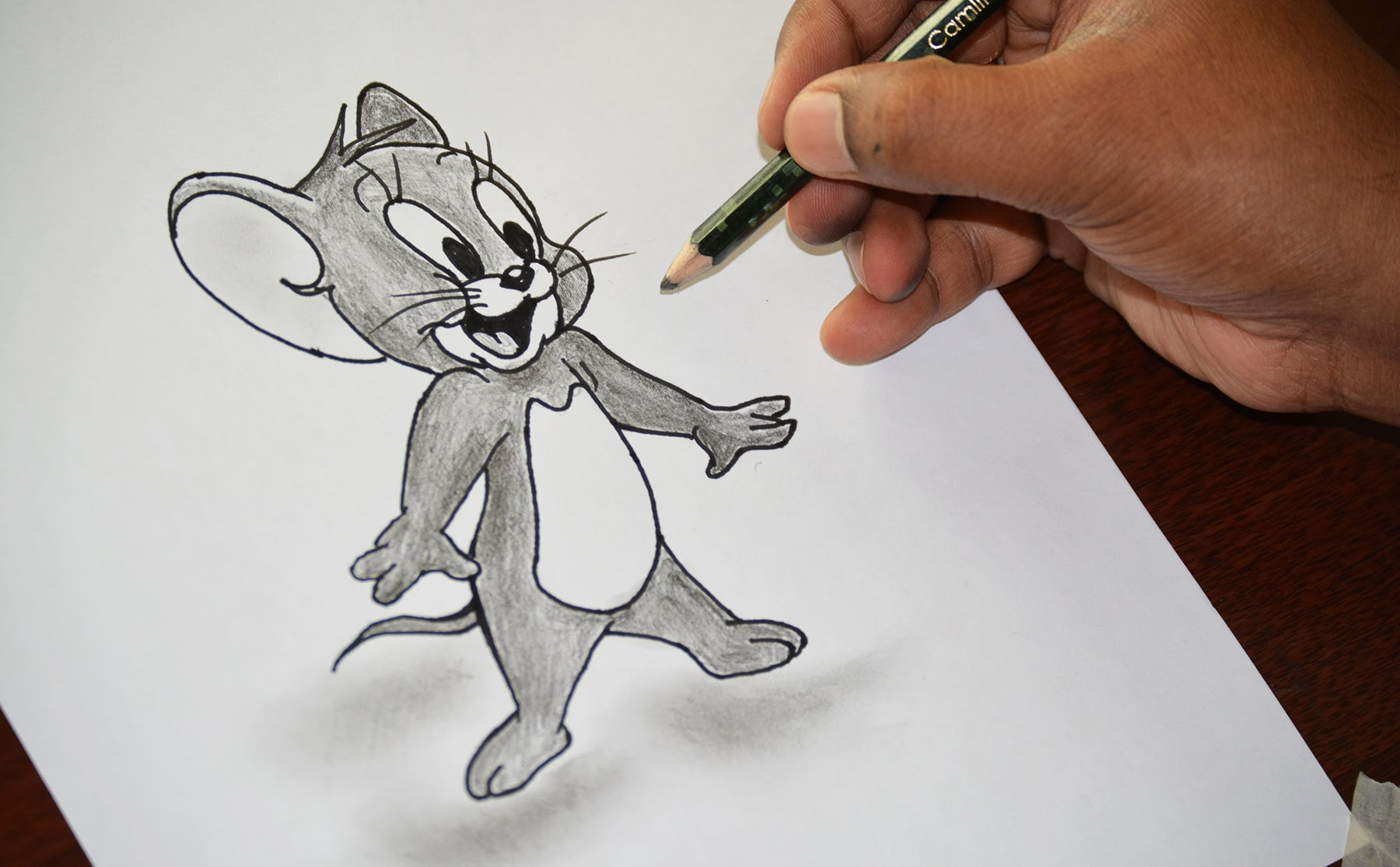 1800x1115 Drawing 3d Cartoon Characters Jerry 3d Drawing Photos - 3d Cartoon Sketch
