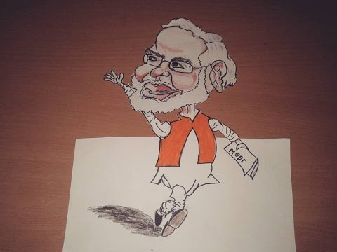 480x360 How To Draw Cartoon Of Modi 3d - 3d Cartoon Sketch