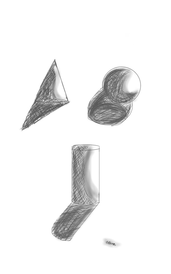 600x960 Cross Hatching 3 D Figures By Elanathepanda - 3d Cross Sketch