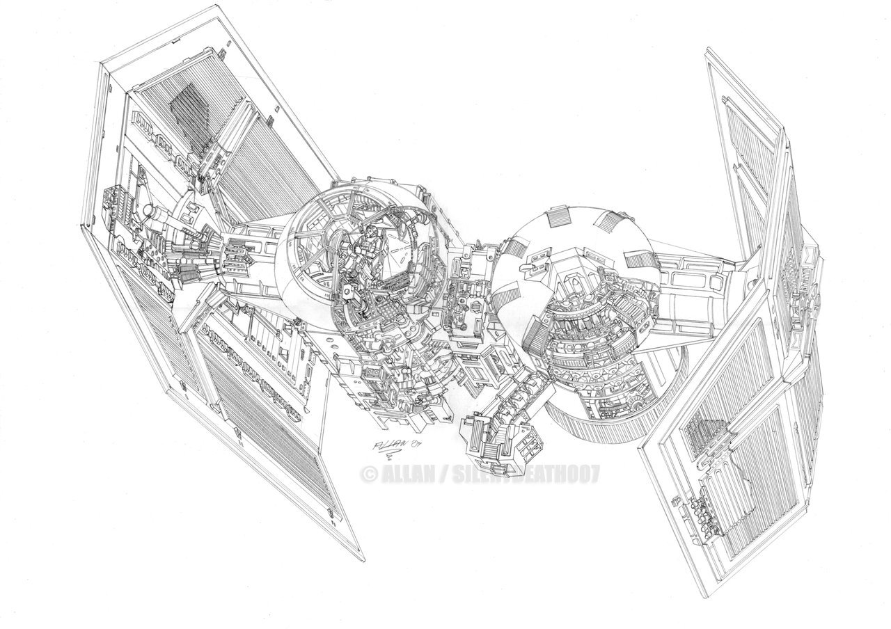 1280x904 Tie Bomber 3d Cross Section By Angelstorm 82 - 3d Cross Sketch