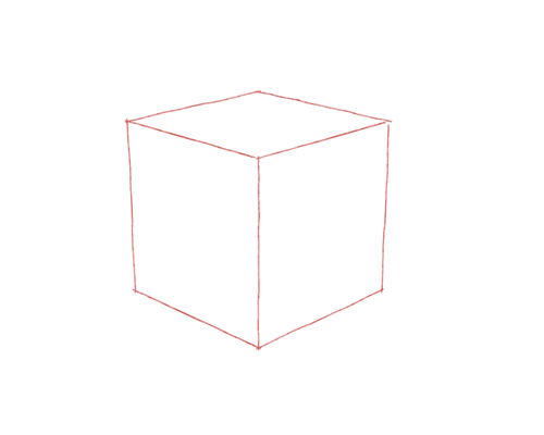 500x400 Papertoy Design The Basics[Mck] [Mck] - 3d Cube Sketch