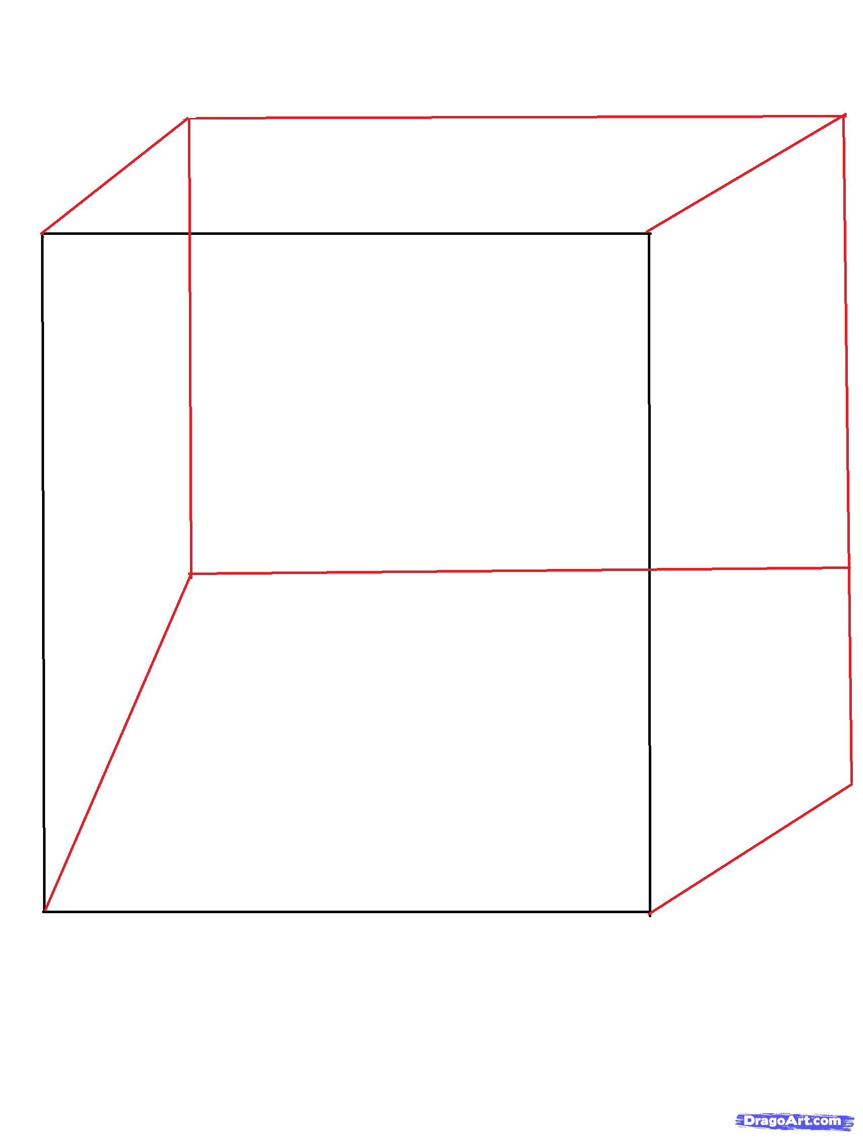 Как нарисовать 3д квадрат