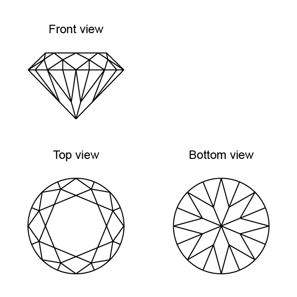 600x600 Create A Vector Diamond Using 3d Software And Illustrator - 3d Diamond Sketch