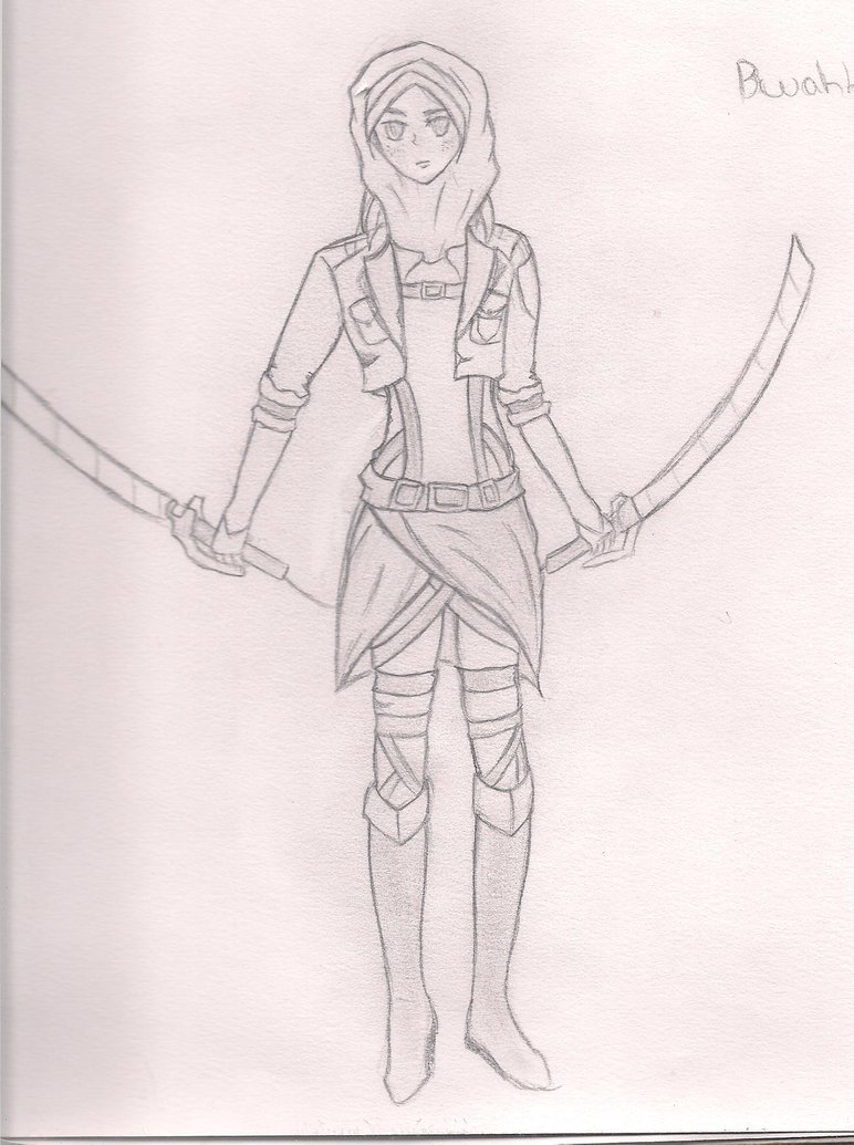 772x1035 Me In 3d Maneuver Gear (Sketch) By Diamond Arrow - 3d Diamond Sketch