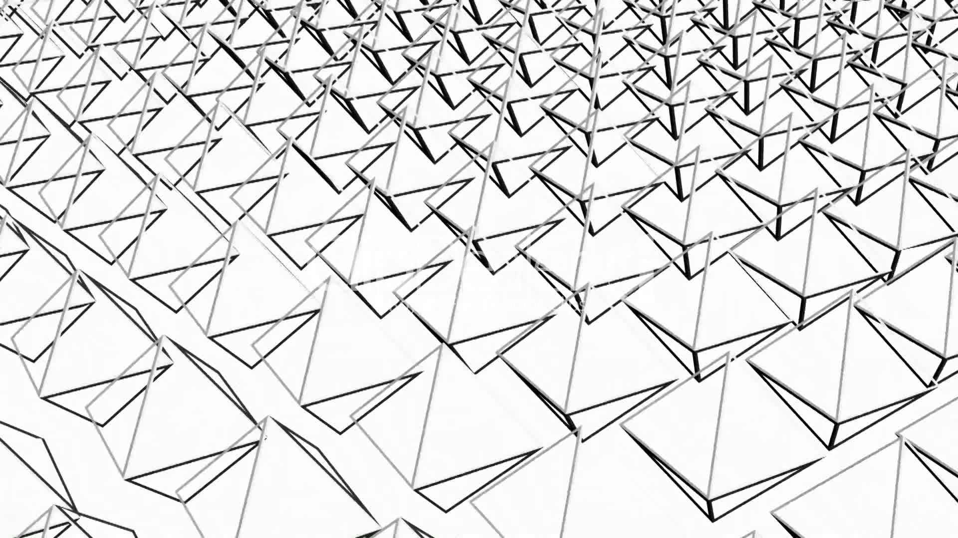 1920x1080 Rotation Of 3d Matrix Pyramid.digital,diamond,data,technology - 3d Diamond Sketch