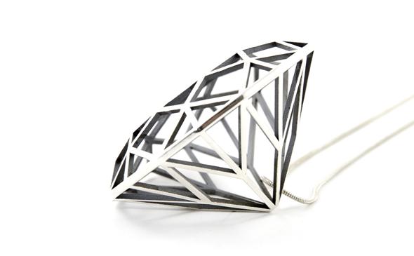590x365 Sketchup Amp I.materialise 3d Printed Jewelry Challenge Winners - 3d Diamond Sketch