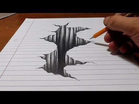 480x360 Trick Art On Line Paper - 3d Easy Sketch