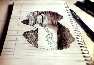 300x210 3d Pencil Sketch Drawing - 3d Easy Sketch