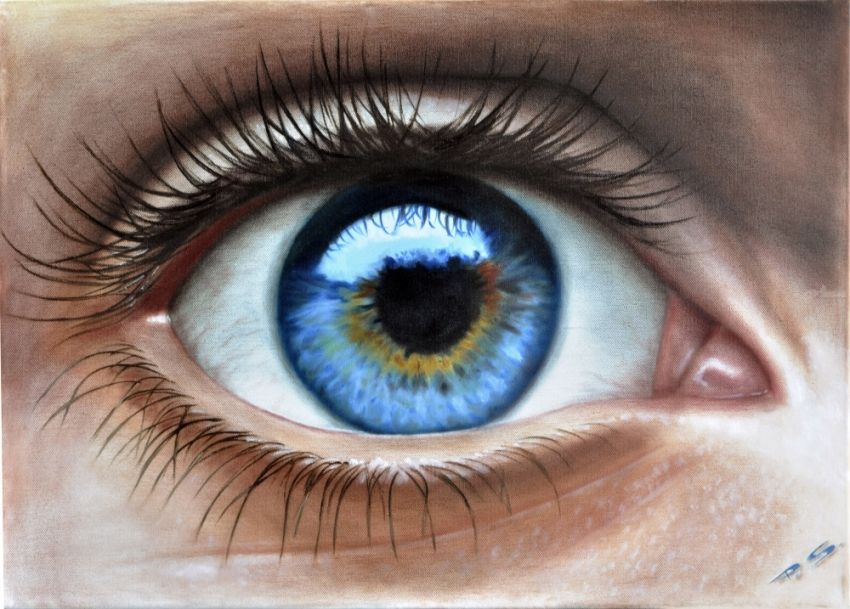850x609 Eye 3d In Color Drawings Sketch By Stefan Pabst - 3d Eye Sketch
