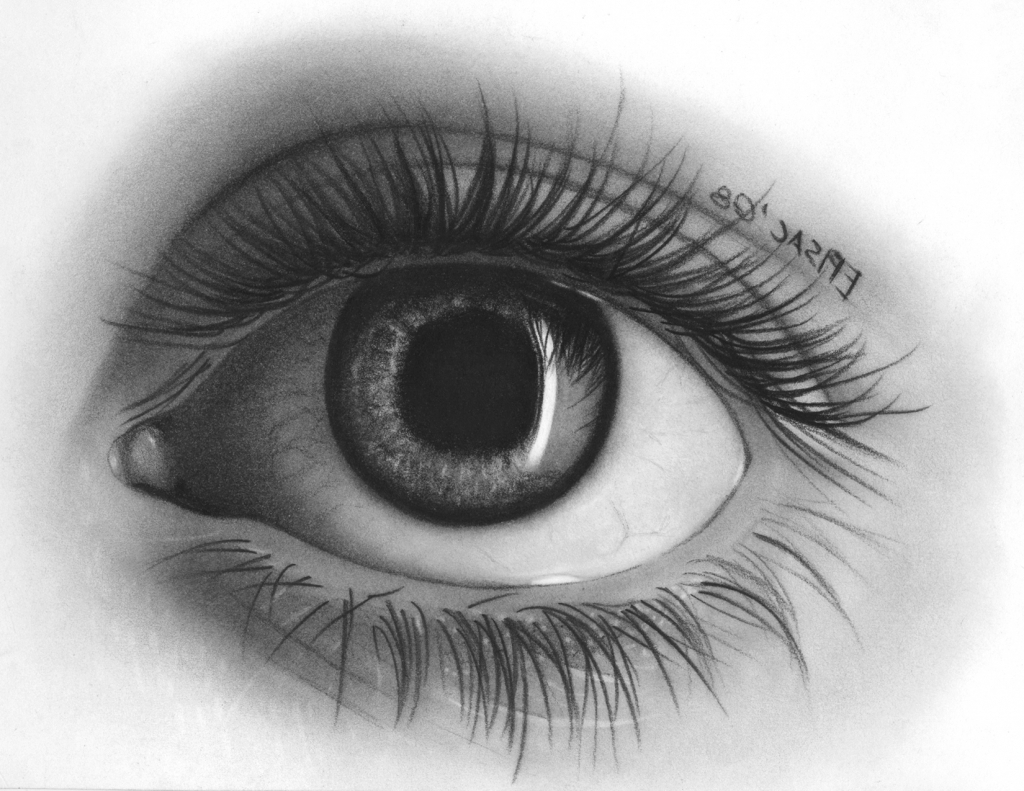 1024x791 Photos 3d Pencil Drawing Black And White Eyes, - 3d Eye Sketch