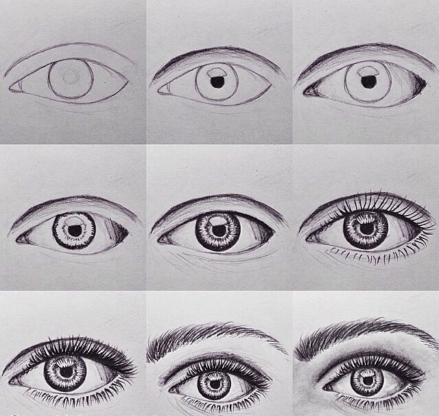 640x606 Sketch Shared By Ia N On We Heart It - 3d Eye Sketch