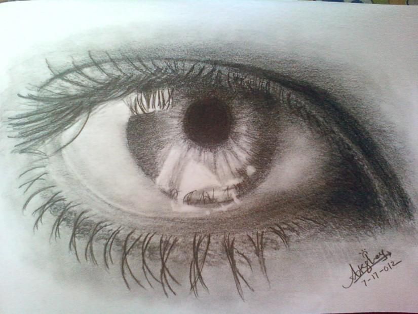 3d Eye Sketch at PaintingValley.com | Explore collection of 3d Eye Sketch