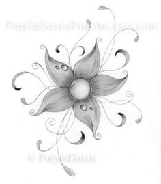 236x269 Flower Sketch - 3d Flower Sketch