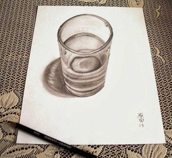 3d Glass Sketch at PaintingValley.com | Explore collection of 3d Glass ...