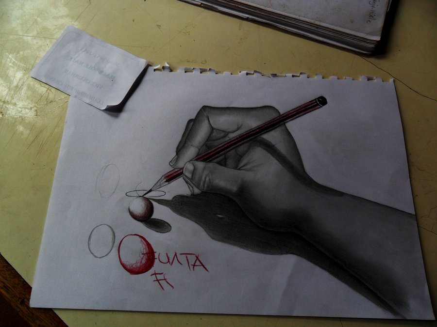 900x675 3d Hand Sketch By Paulopainface - 3d Hand Sketch