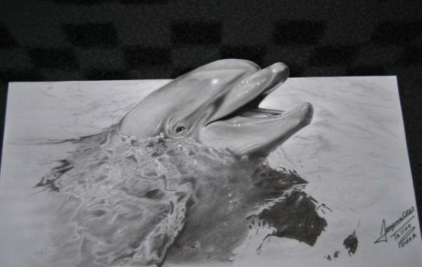 600x380 50 Impressive 3d Drawings Art And Design - 3d Hand Sketch