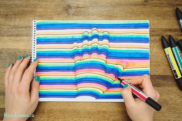 600x399 How To Draw Your Hand In 3d Boing Boing - 3d Hand Sketch