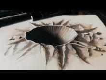 220x165 How To Draw 3d And Optical Illusions Step By Step . Drawings Ideas - 3d Hole Sketch