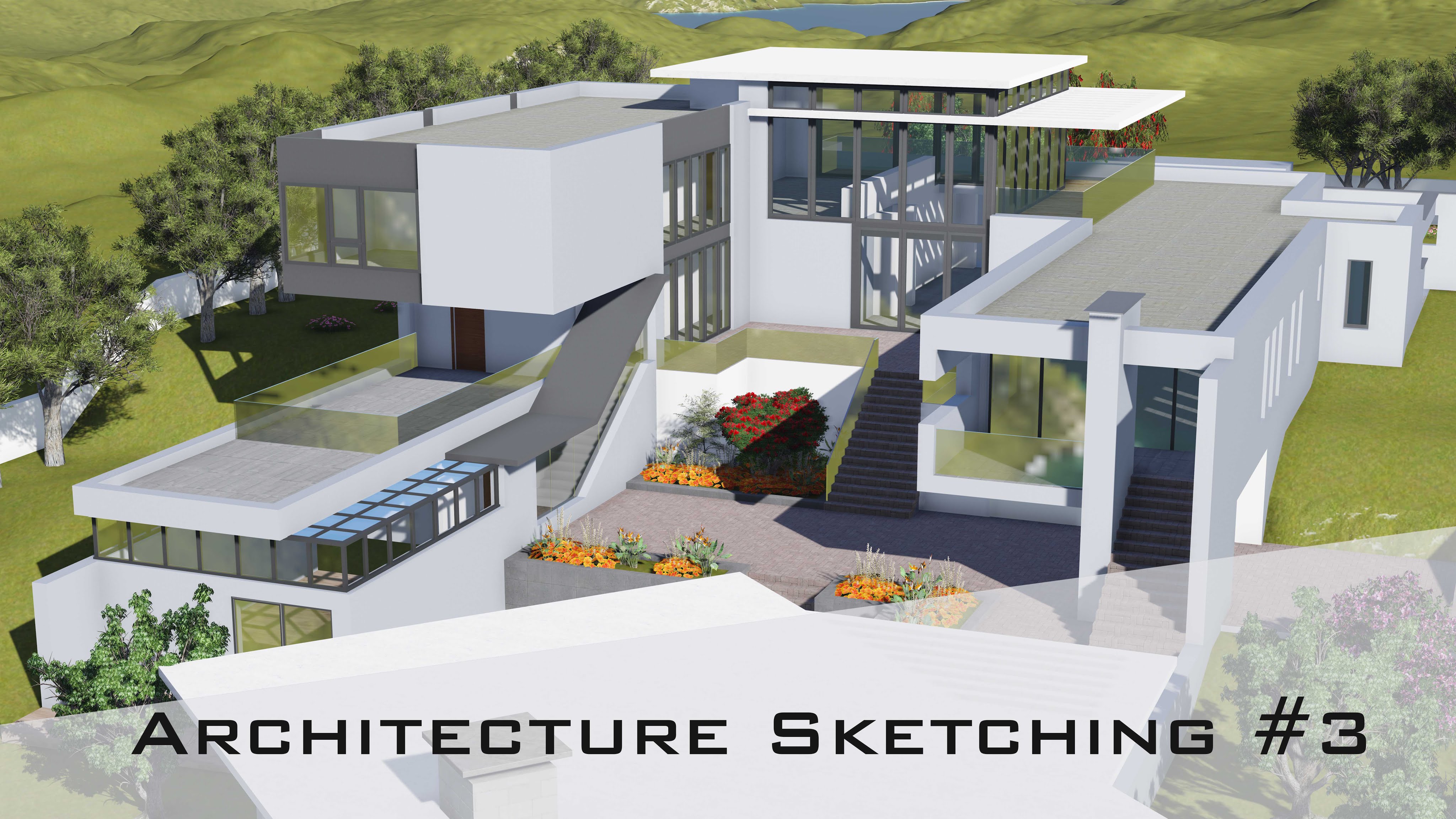 3d House Sketch at PaintingValley.com | Explore collection of 3d House