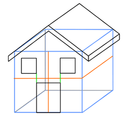260x242 Cartoon House Step By Step Drawing Lesson - 3d House Sketch