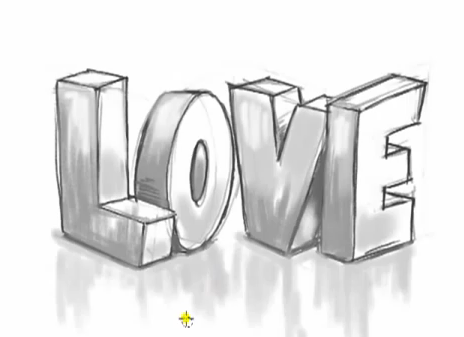 464x337 Pin By Julieann Bagnall On Love In 2018 Drawings - 3d Love Sketch