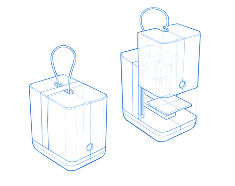 482x381 Sebastian Conran De Geekifies 3d Printer With Build Your Own - 3d Printer Sketch