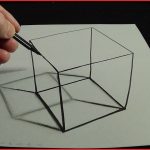 150x150 3d Drawing Easy 148559 Simple 3d Drawings Paper With Pencil 3d - 3d Simple Sketch