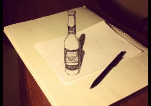 300x210 3d Simple Pencil Drawing - 3d Simple Sketch