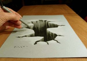300x210 Pencil 3d Sketch For Beginner - 3d Sketch Images