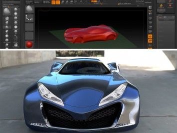355x266 Automotive 3d Sketch Model Using Zbrush Design Tutorials - 3d Sketch Of A Car