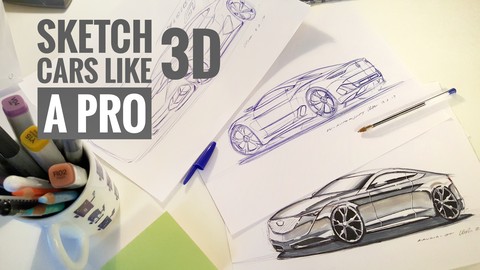 480x270 How To Sketch, Draw, Design Cars Like A Pro In 3d Udemy - 3d Sketch Of A Car