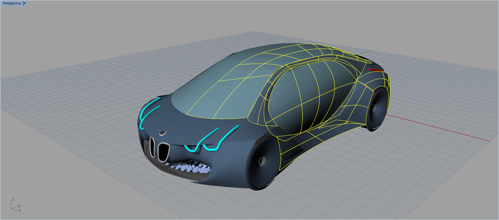 1676x741 Rhino Car - 3d Sketch Of A Car