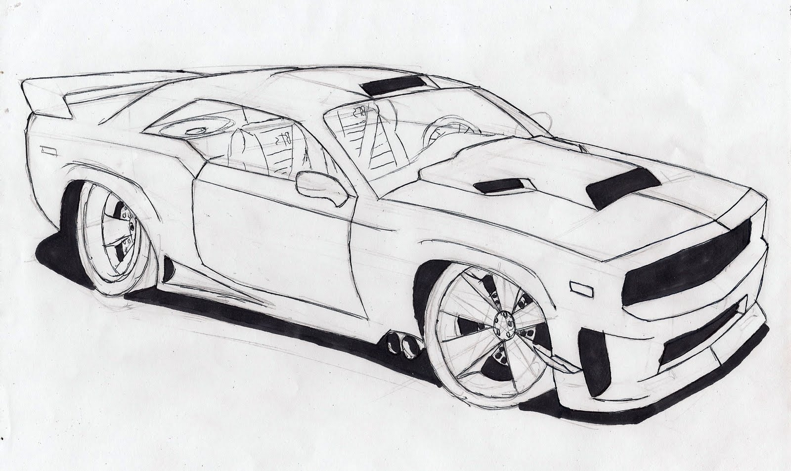 3d Sketch Of A Car at PaintingValley.com | Explore collection of 3d ...