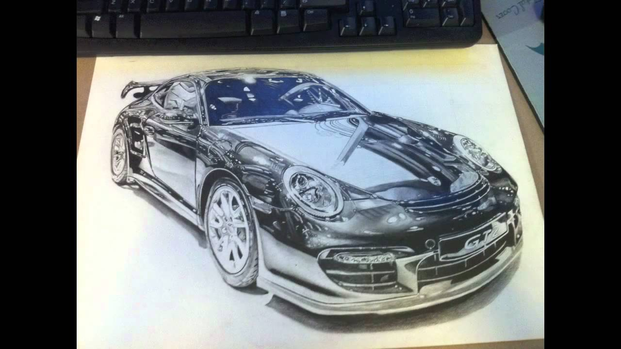 1280x720 3d Pencil Sketch Car Images Cars Pencil Drawing At Getdrawings - 3d Sketch Of A Car