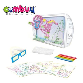 350x350 Educational 3d Sketchpad Set Toy Led Magic Drawing Board - 3d Sketch Pad