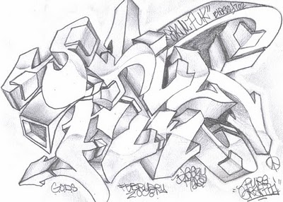 400x286 Artwork Web Sample 3d Sketch Graffiti On Paper - 3d Sketch Paper