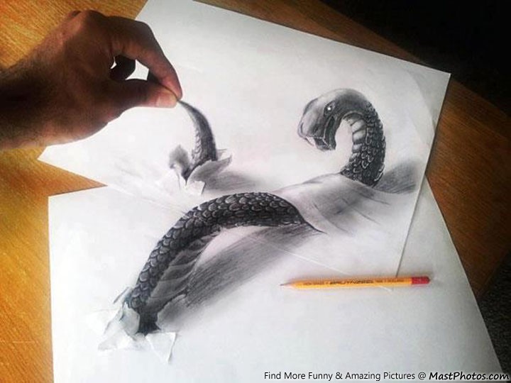 720x540 Ultimate 3d Sketch On Paper By Pencil - 3d Sketch Paper