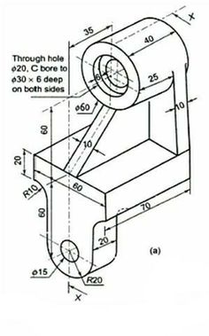 236x379 46 Best Orthographic Projection Machine Drawing Images On - 3d Sketch Paper