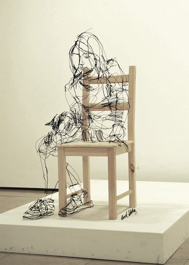 640x899 3d Sketch Wire Sculpture By David Oliveira 123 Inspiration - 3d Sketch Pictures