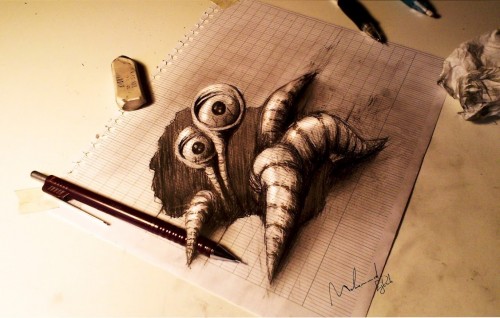 500x318 3d Sketch Art - 3d Sketch Pictures