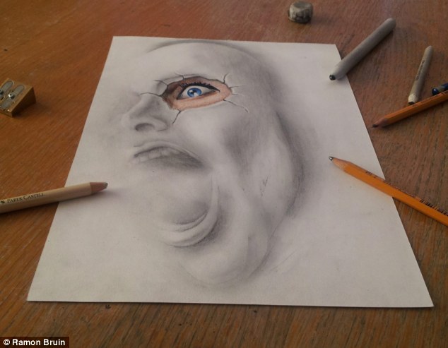 634x493 The Pictures That Draw You In... Amazing 3d Sketches That Look As - 3d Sketch Pictures