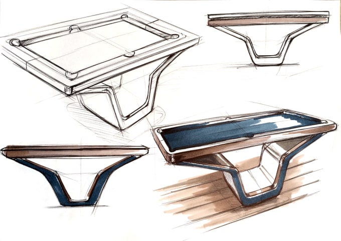 680x481 Creat 3d Model From Your Product Sketch Or Picture By Terrini Cholas - 3d Table Sketch