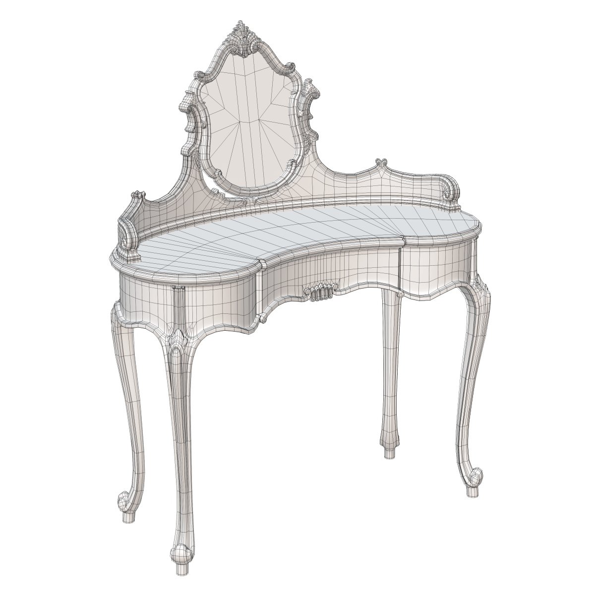 1200x1200 Belloni Dressing Table 2839 Il Classico 3d Model In Bedroom 3dexport - 3d Table Sketch