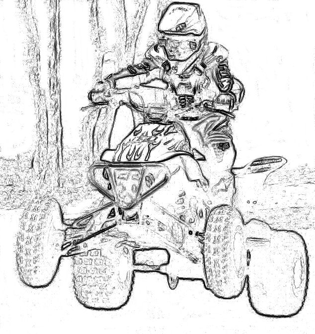 634x672 Racing 4 Wheeler Coloring Pages Coloring Pages - 4 Wheeler Sketch