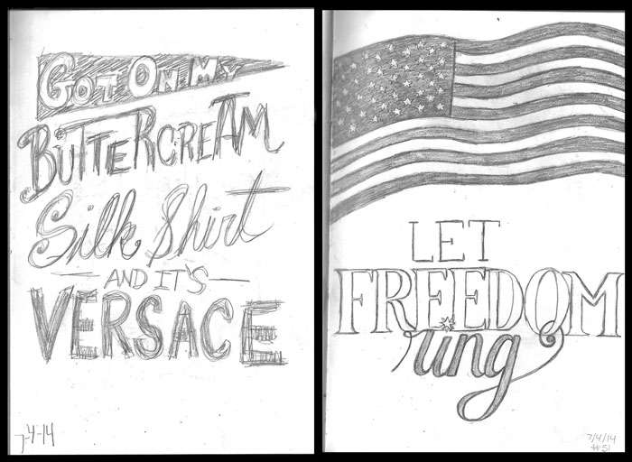 700x512 Daily Sketches (Week 8 Roundup) - 4th Of July Sketches