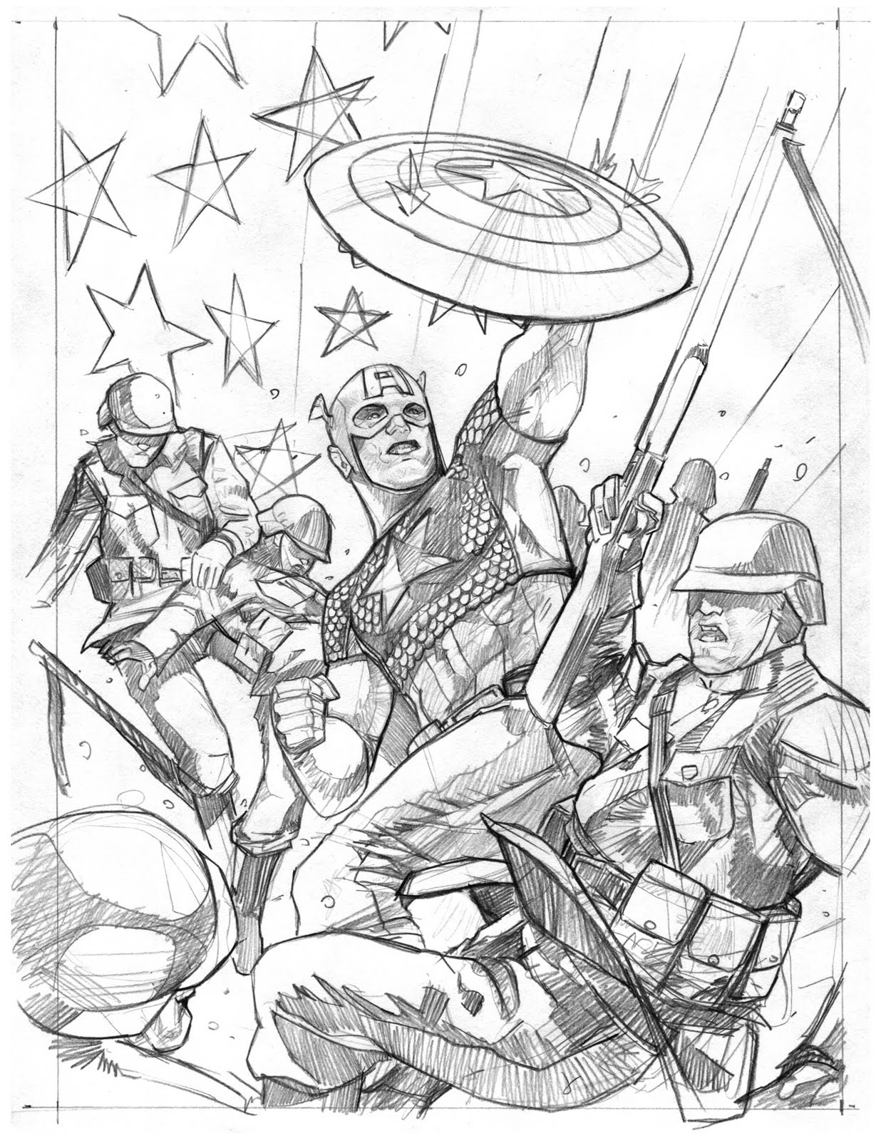 1236x1600 The Bad Flip Blog The First Avenger! - 4th Of July Sketches