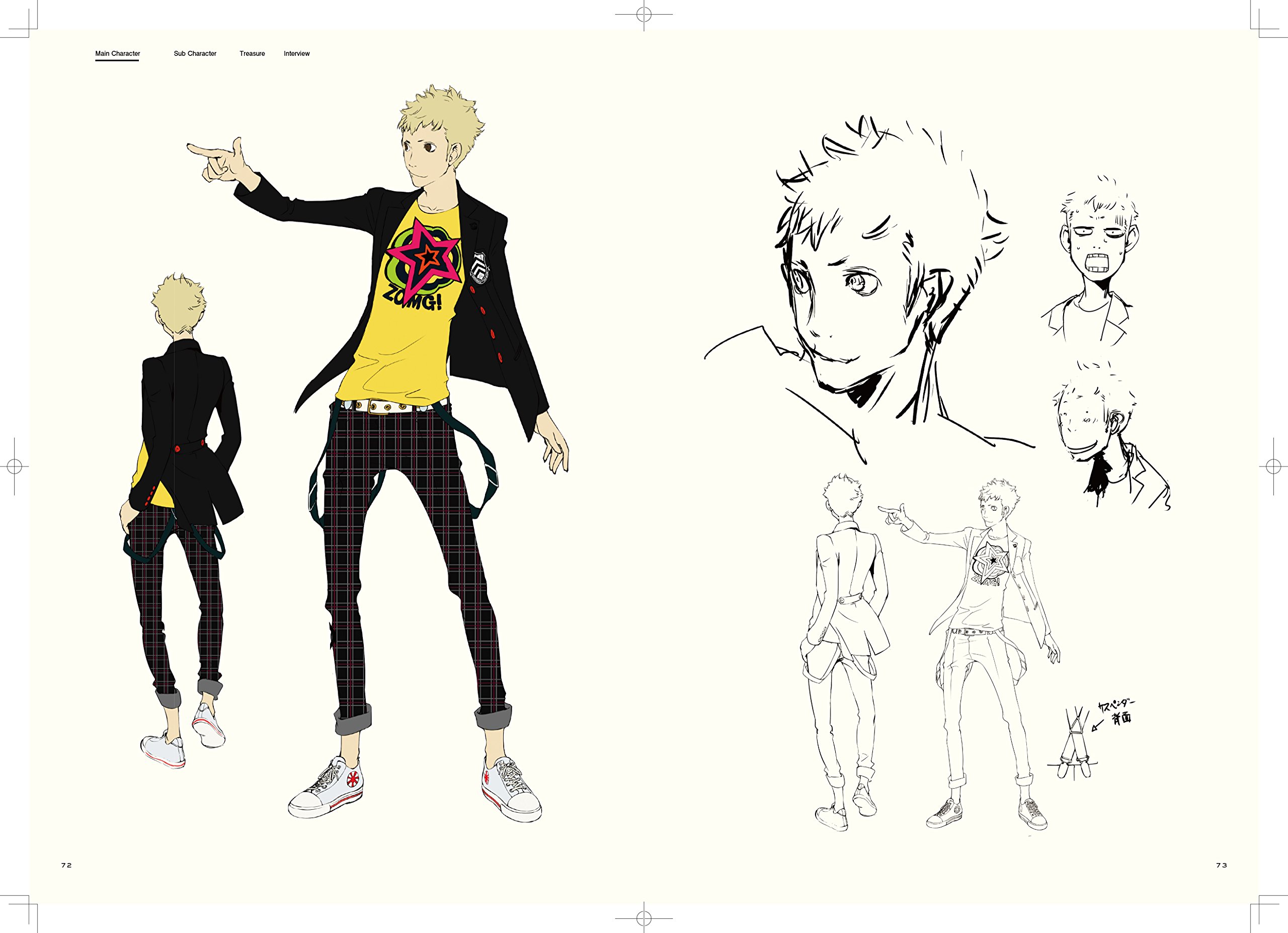 2560x1854 Persona 5 Gets Art Book With Character Sketches And Storyboards - 5 Sketch