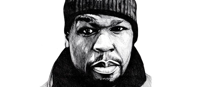 700x304 50 Cent Pen Drawing Coffee Mug By Demoose21 Society6 - 50 Cent Sketch