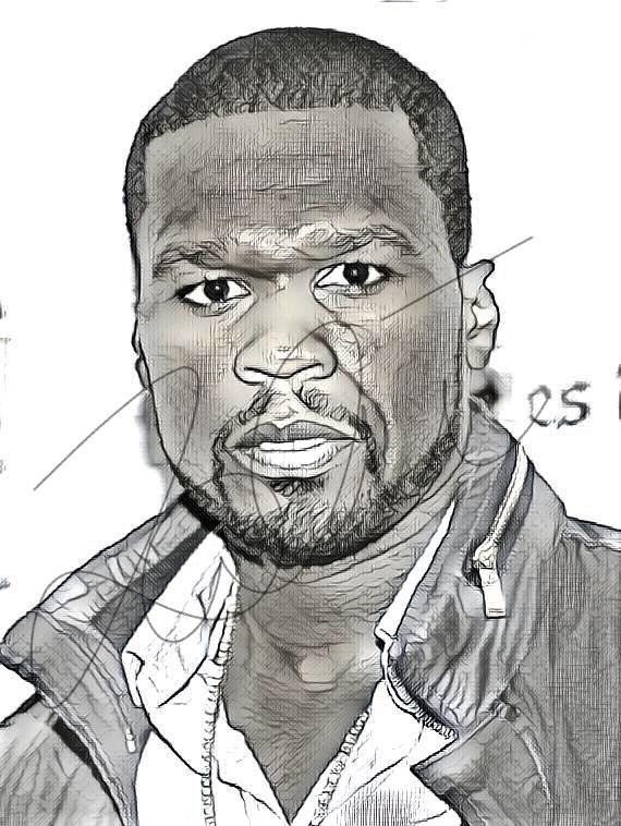 Draw 50. 50 Cent арт. Репер Art 50 Cent. Эскиз афроамериканцев.