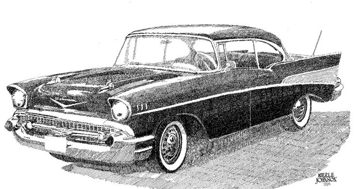 736x390 Image Gallery Sketch 57 Chevy - 57 Chevy Sketch